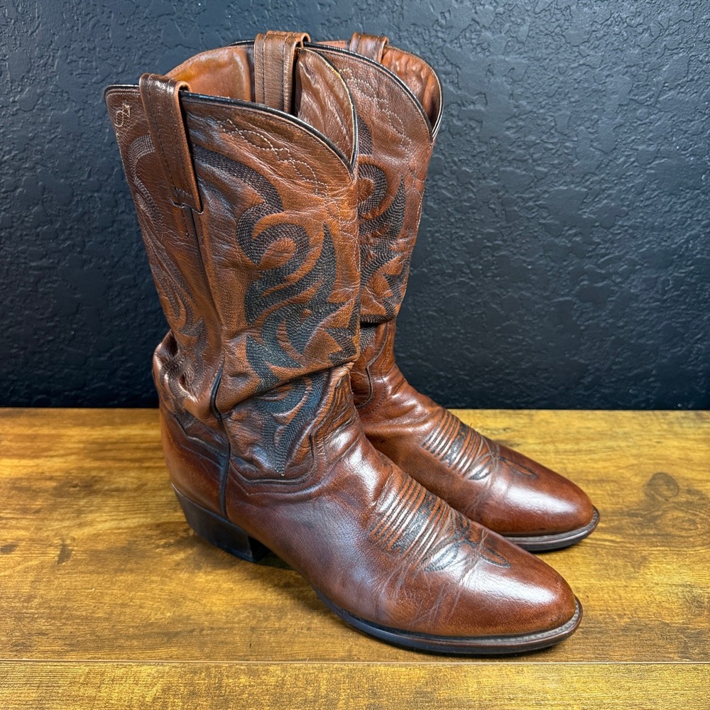 Dan Post Milwaukee DP2111R Brown Leather Western Cowboy Boots Mens Size 12